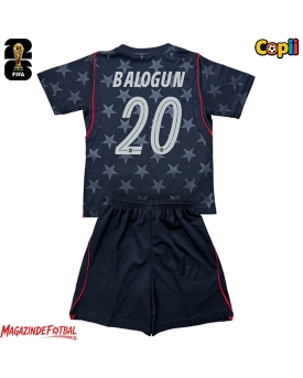 Statele Unite Folarin Balogun #20 Echipament de Fotbal Replică Mondial 2026 Copii Deplasare (+ Șorturi)
